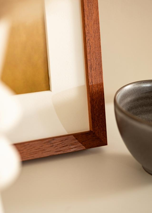 Rám Hermes Třešeň 60x70 cm - Pasparty Bílý B2 500x707 mm