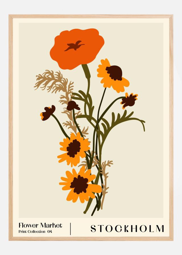 Flower Market. Stockholm Plakát