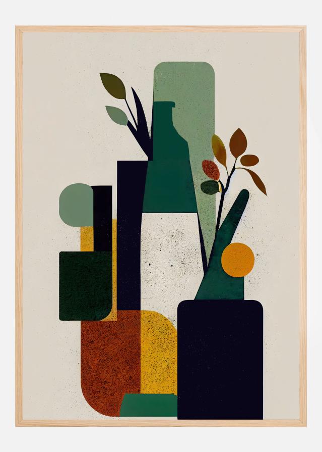 Bottle and Plant Plakát