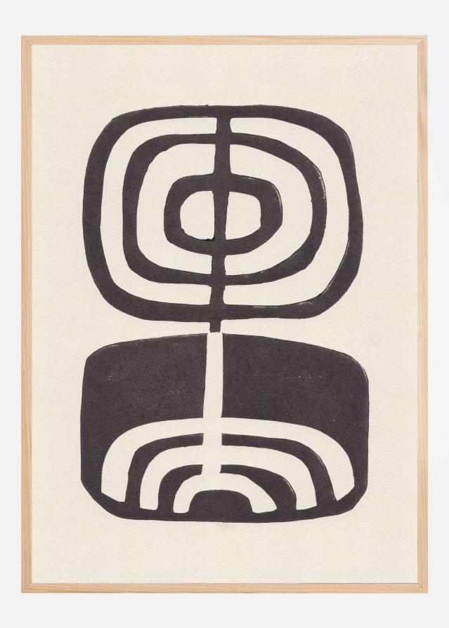 Modern Plant / Lino Print Plakát