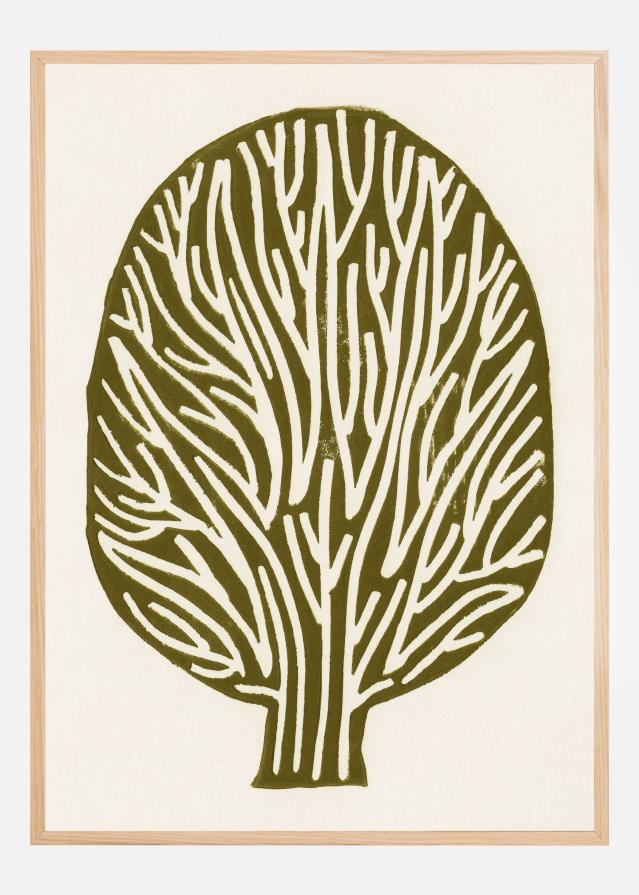 Linocut Tree Plakát
