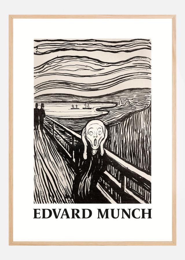 Skriet- The Scream - Monochrome Version Plakát