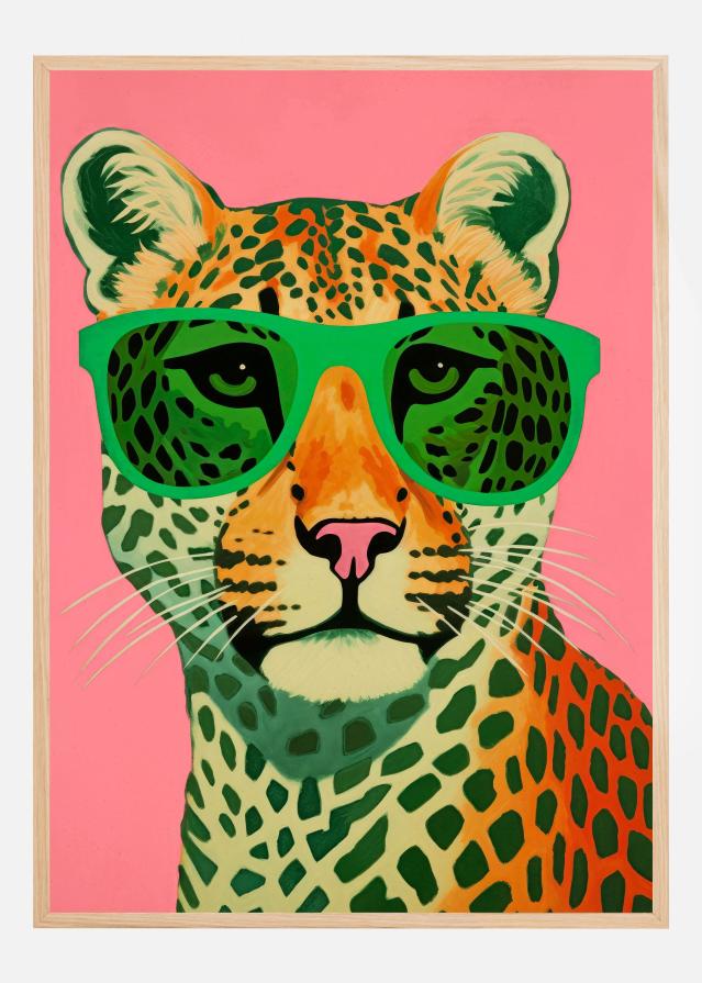 Leo With Glasses Plakát