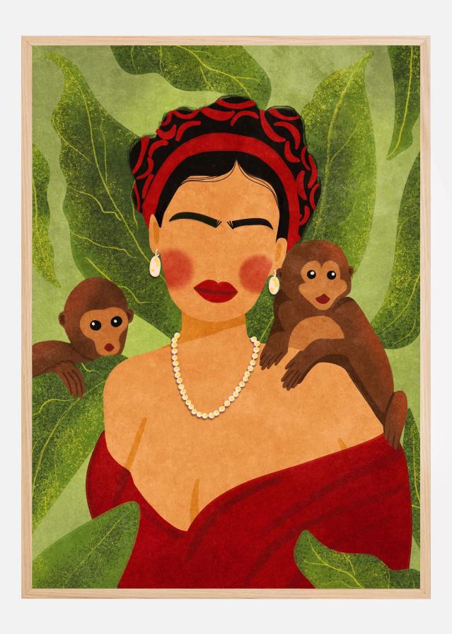 Frida and Monkeys Plakát