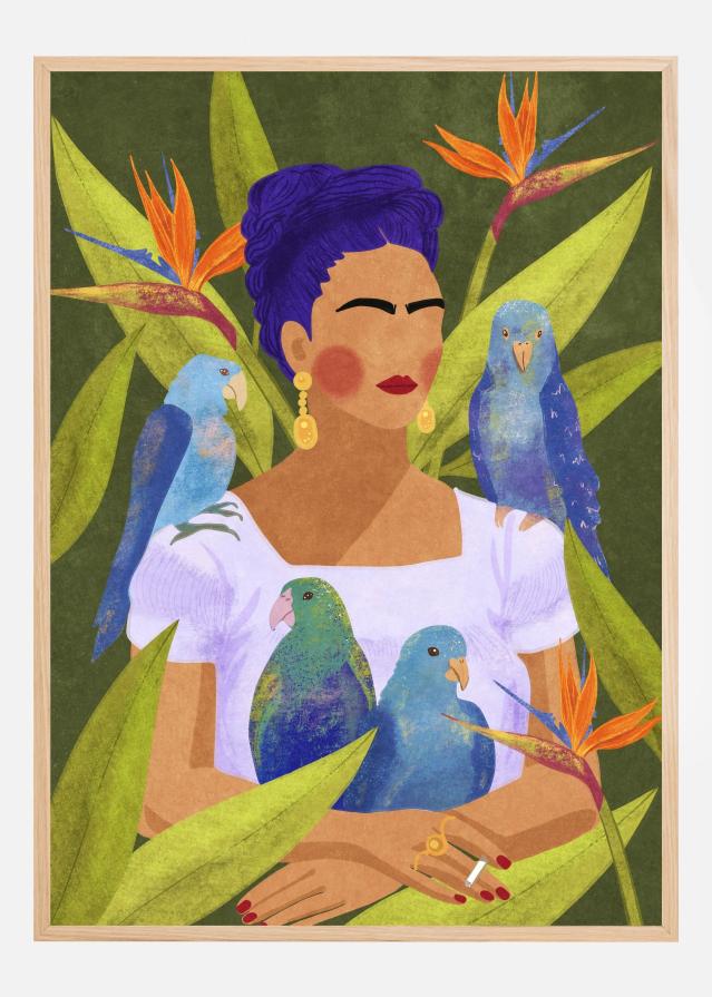 Frida and birds Plakát