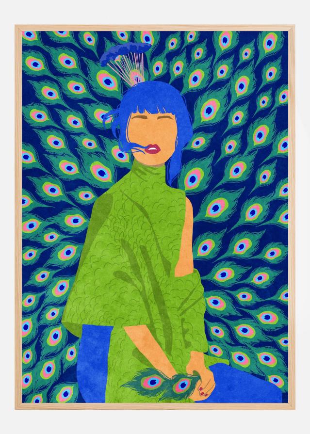 peacock woman Plakát