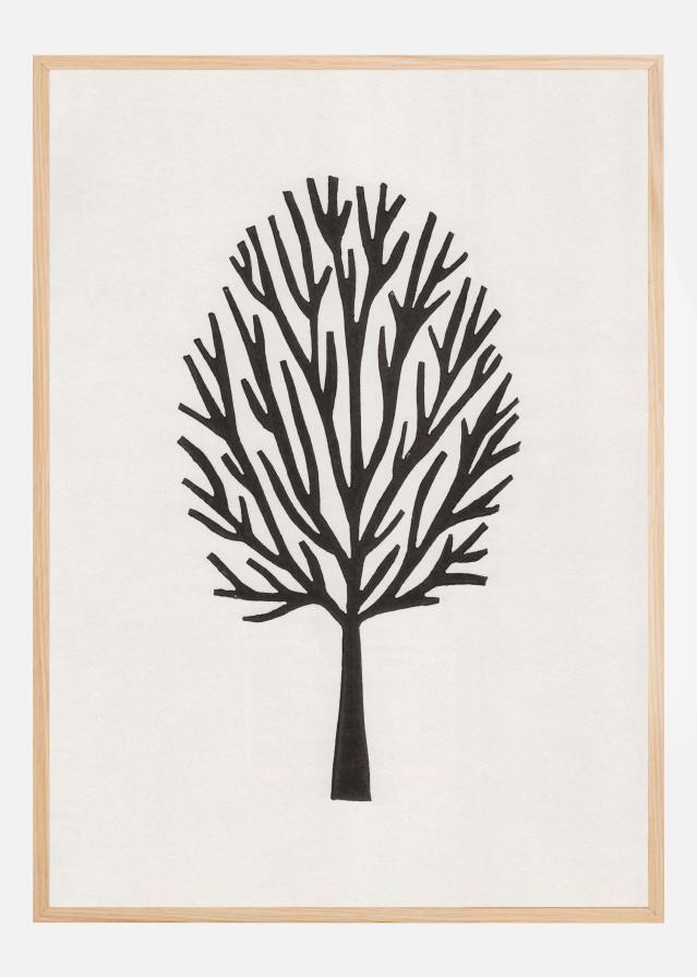Linocut Tree #3 Plakát