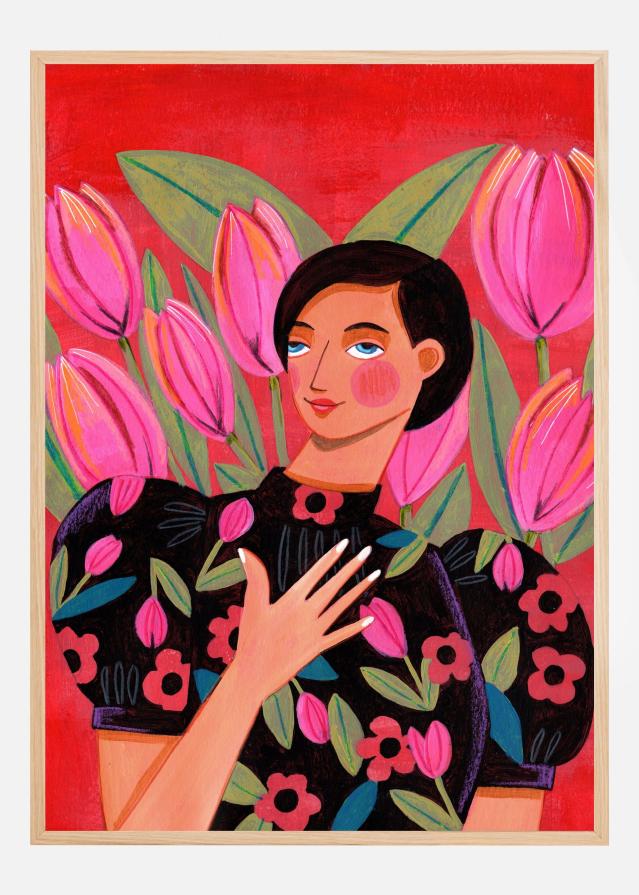 Abstract Modern Woman Portrait Plakát