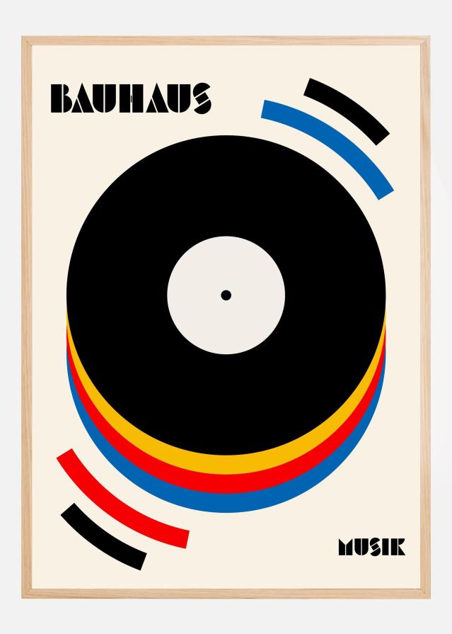 Bauhaus Musik Retro Illustration Plakát