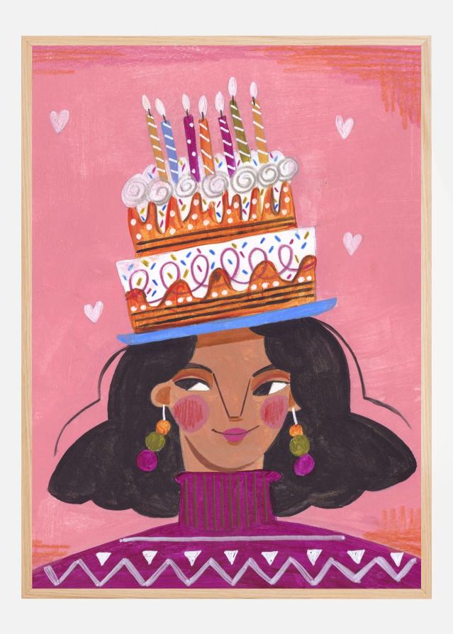 Woman with pie Plakát