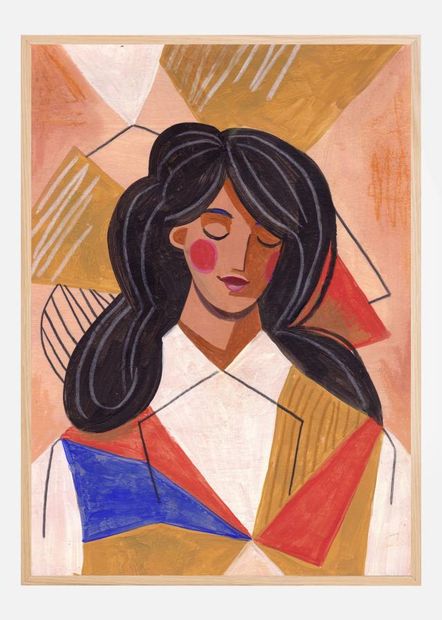 Woman in Thoughts Plakát