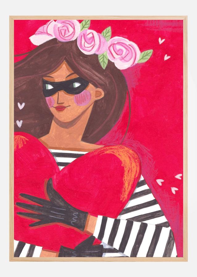 Portrait woman you stole my heart Plakát