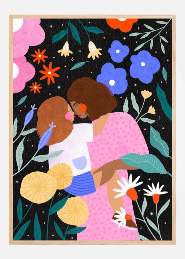 Mum and Daughter In Bloom Plakát