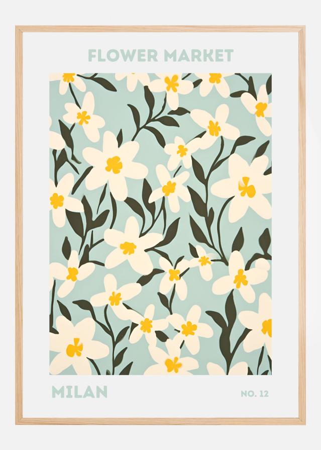 Flower Market Milan Plakát