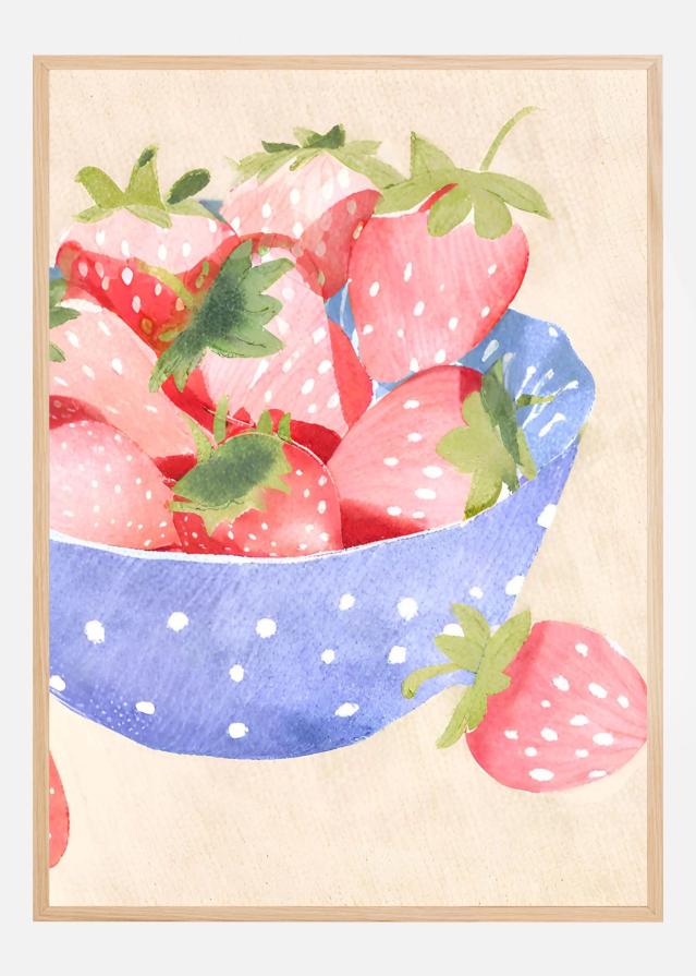 Erdbeeren in Schale Plakát