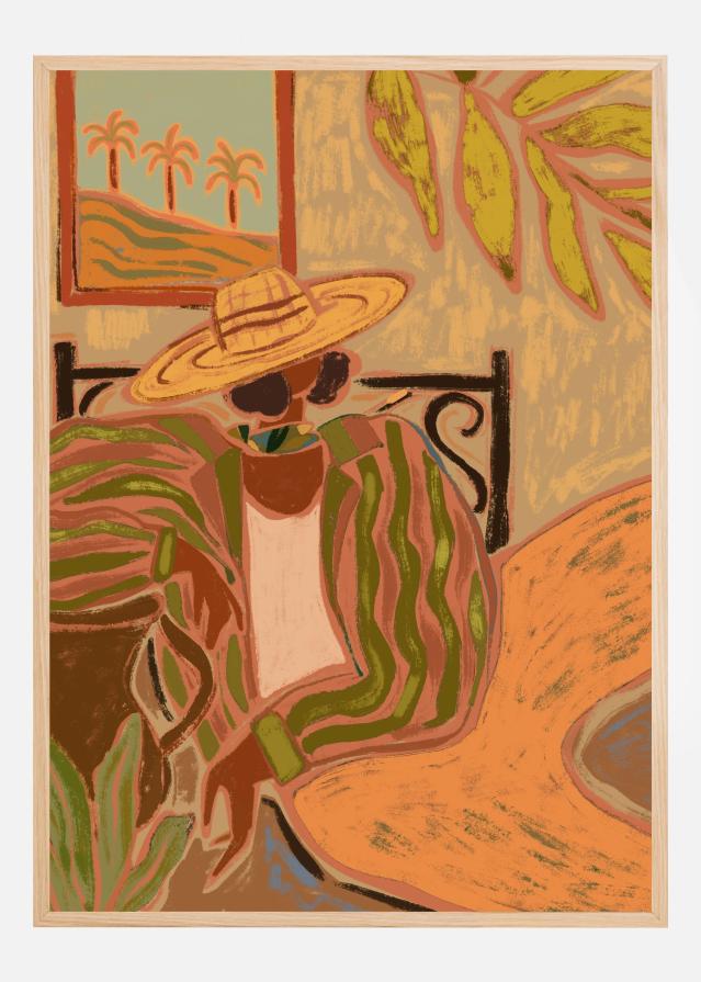 Lady in Stripe Plakát