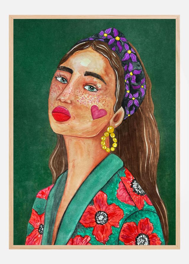 Girl with Hairband Plakát