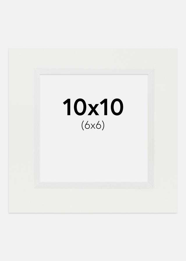 Pasparta Bílá 3 mm Bílý stred 10x10 cm (6x6)