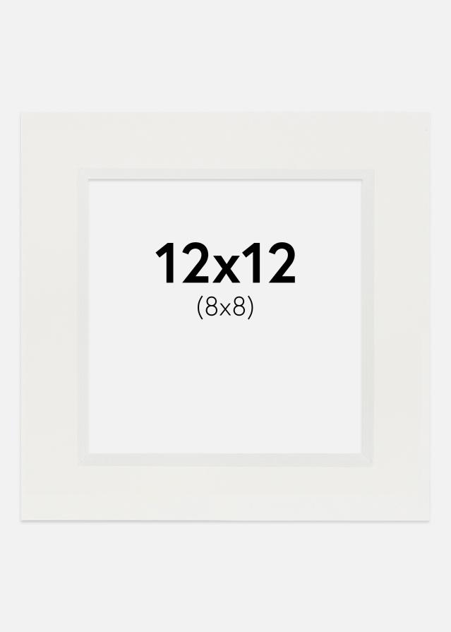 Pasparta Bílá 3 mm Bílý stred 12x12 cm (8x8)