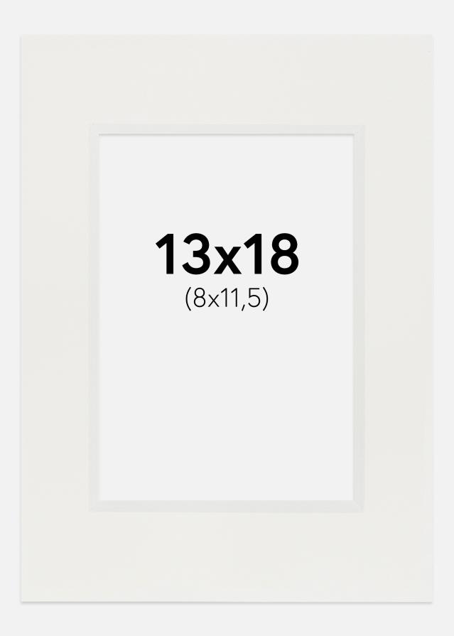 Pasparta Bílá 3 mm Bílý stred 13x18 cm (8x11,5)