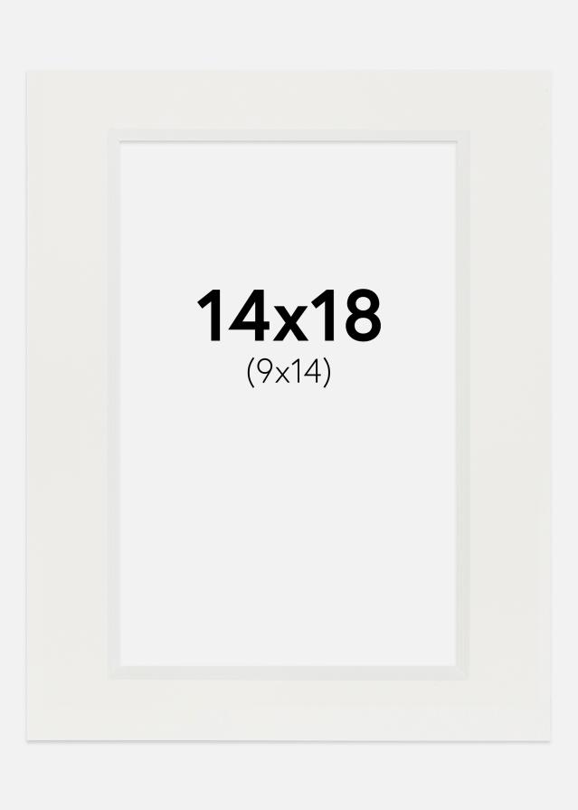 Pasparta Bílá 3 mm Bílý stred 14x18 cm (9x14)