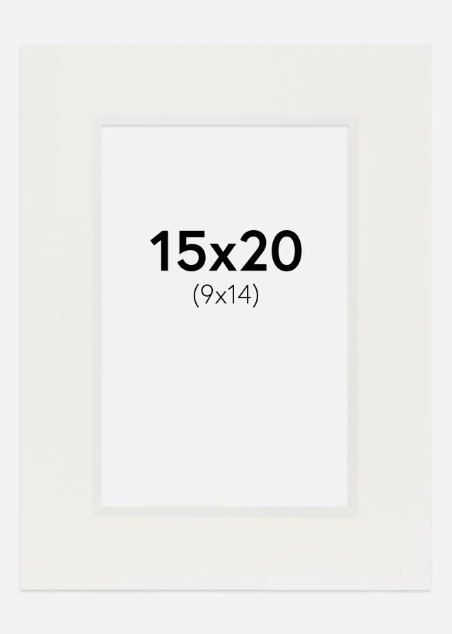 Pasparta Bílá 3 mm Bílý stred 15x20 cm (9x14)