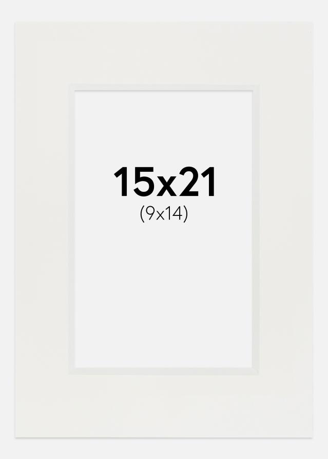 Pasparta Bílá 3 mm Bílý stred 15x21 cm (9x14)