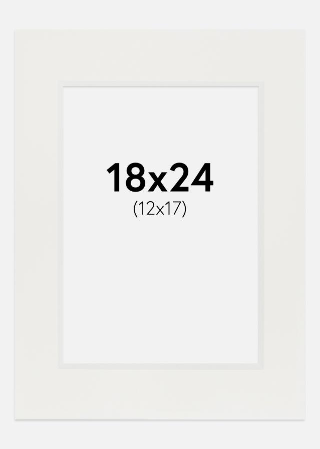 Pasparta Bílá 3 mm Bílý stred 18x24 cm (12x17)