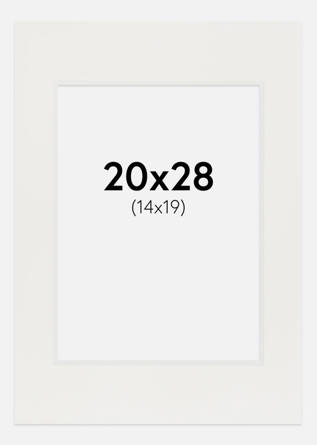 Pasparta Bílá 3 mm Bílý stred 20x28 cm (14x19)