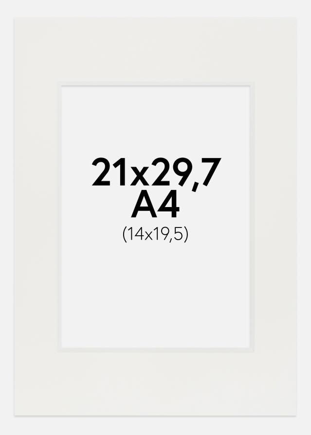 Pasparta Bílá 3 mm Bílý stred A4 21x29,7 cm (14x19,5)