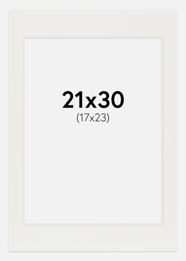 Pasparta Bílá 3 mm Bílý stred 21x30 cm (17x23)