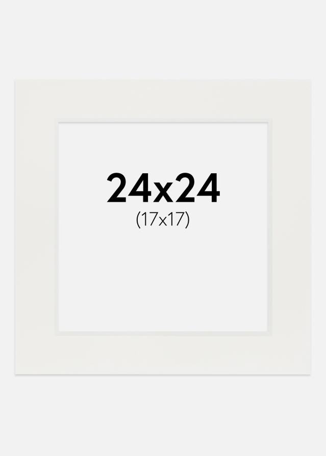 Pasparta Bílá 3 mm Bílý stred 24x24 cm (17x17)