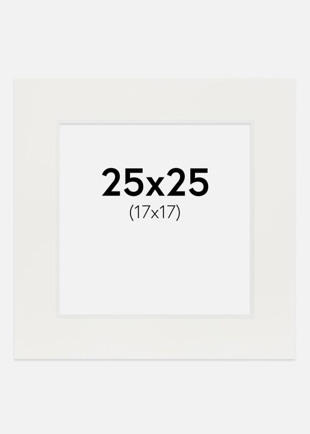 Pasparta Bílá 3 mm Bílý stred 25x25 cm (17x17)