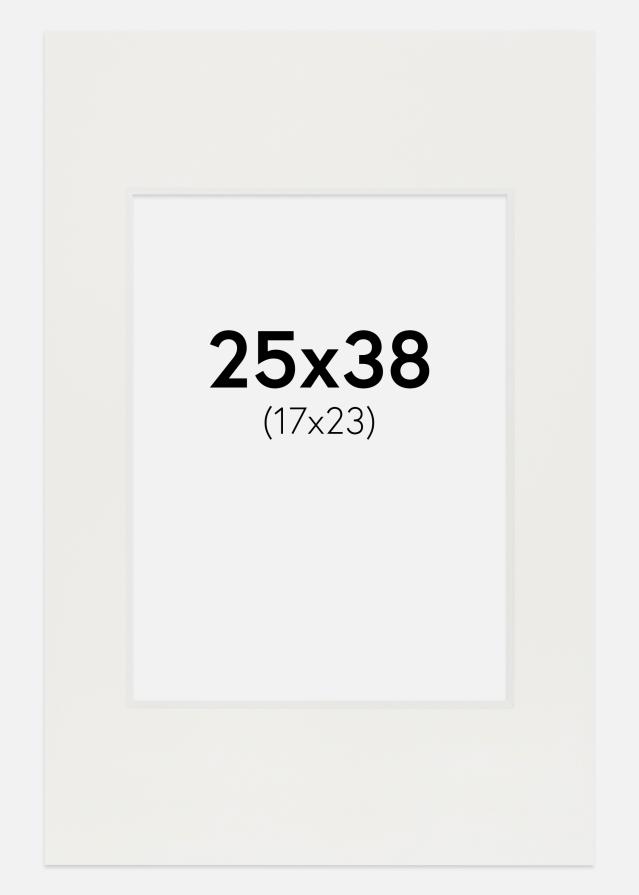 Pasparta Bílá 3 mm Bílý stred 25x38 cm (17x23)