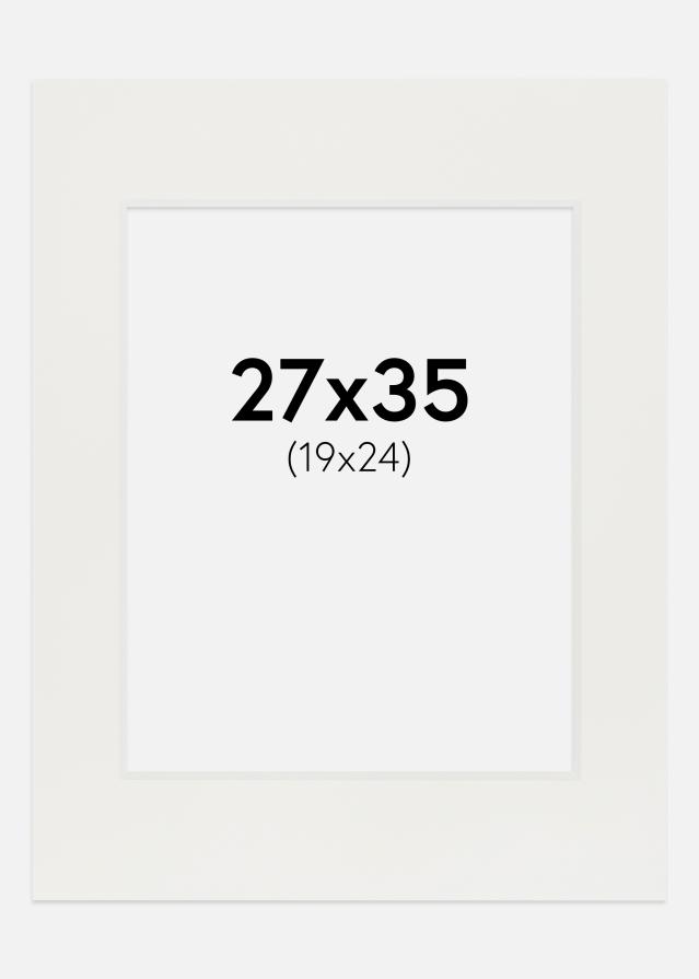 Pasparta Bílá 3 mm Bílý stred 27x35 cm (19x24)