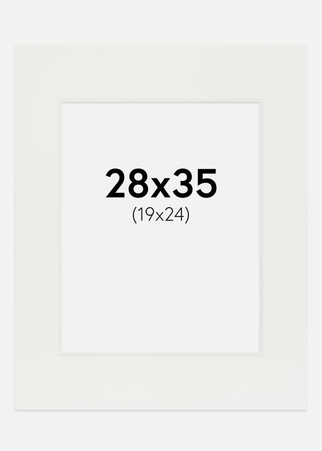 Pasparta Bílá 3 mm Bílý stred 28x35 cm (19x24)