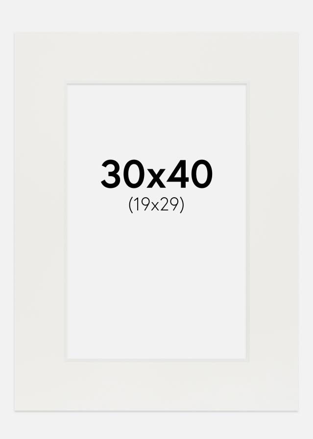 Pasparta Bílá 3 mm Bílý stred 30x40 cm (19x29)