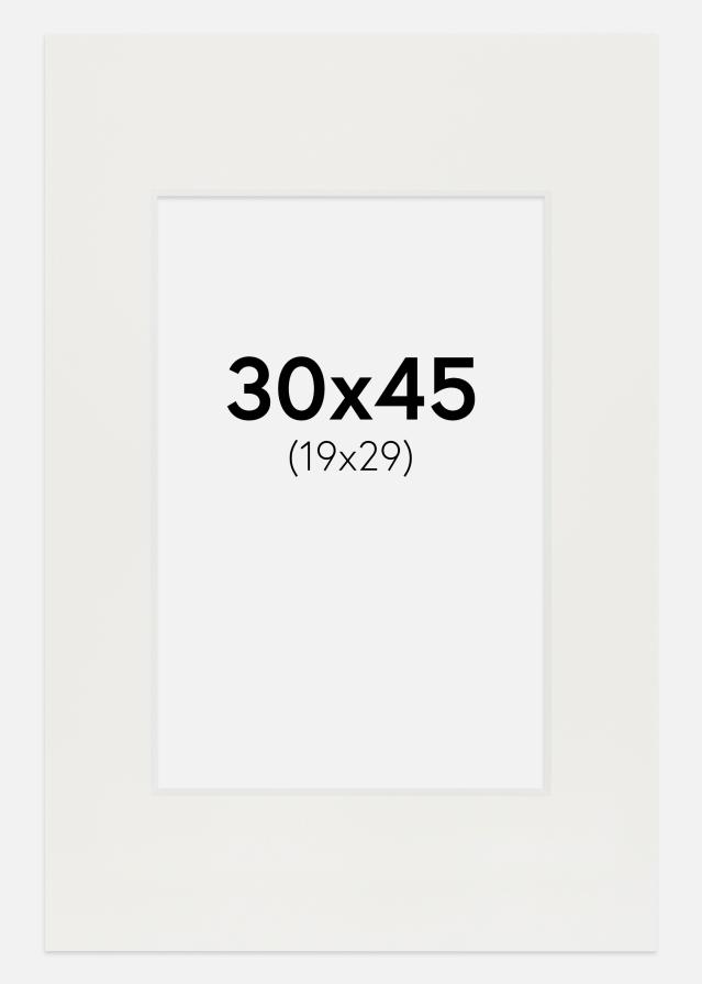 Pasparta Bílá 3 mm Bílý stred 30x45 cm (19x29)