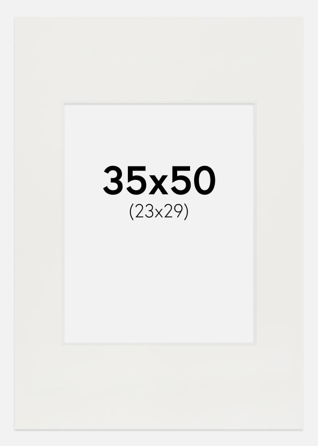 Pasparta Bílá 3 mm Bílý stred 35x50 cm (23x29)