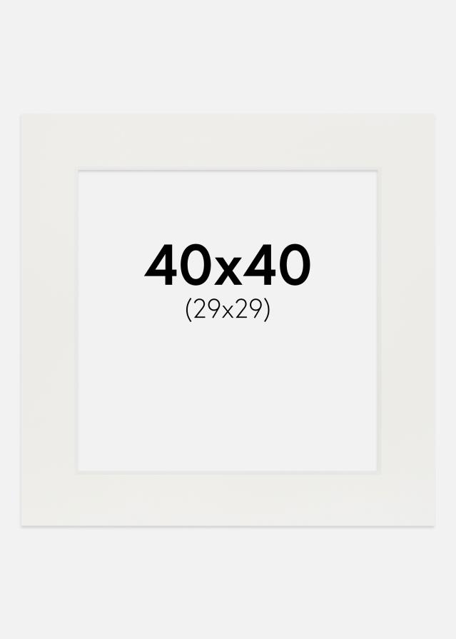 Pasparta Bílá 3 mm Bílý stred 40x40 cm (29x29)