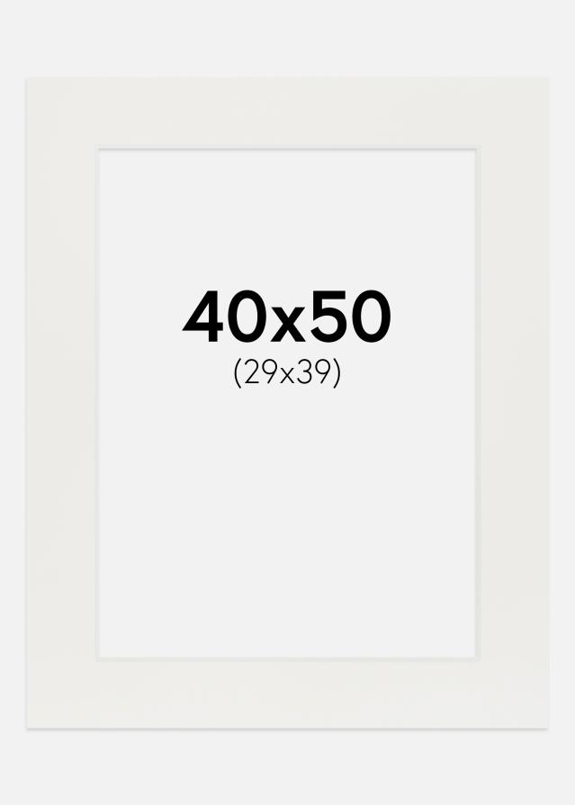 Pasparta Bílá 3 mm Bílý stred 40x50 cm (29x39)