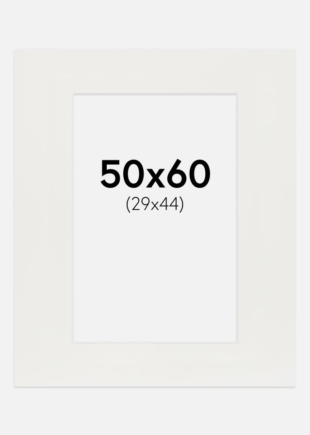 Pasparta Bílá 3 mm Bílý stred 50x60 cm (29x44)