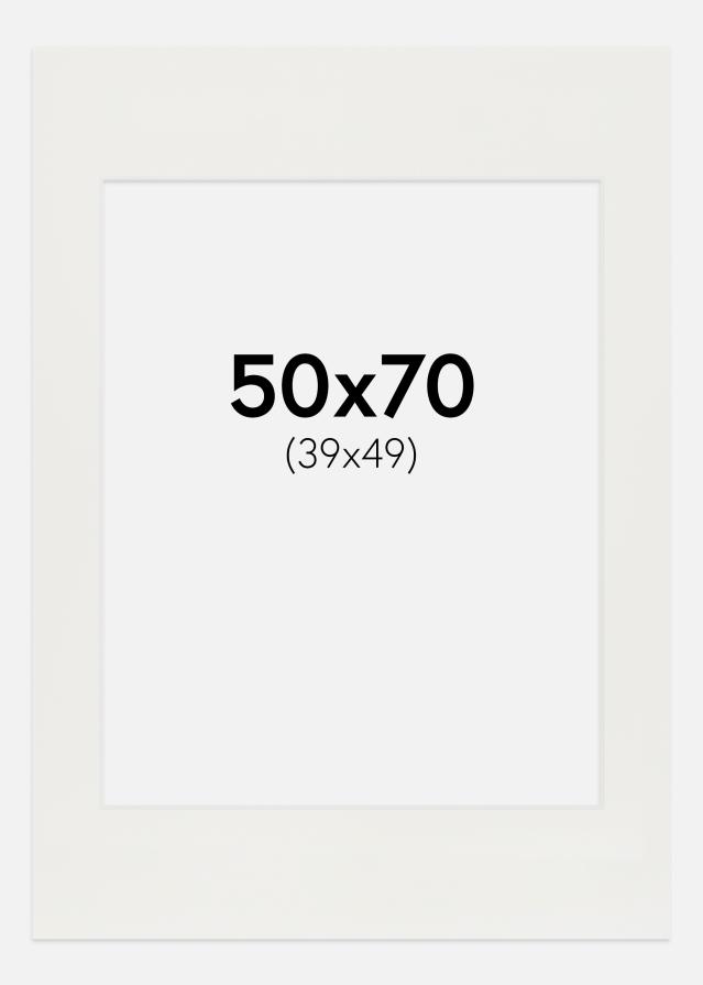 Pasparta Bílá 3 mm Bílý stred 50x70 cm (39x49)