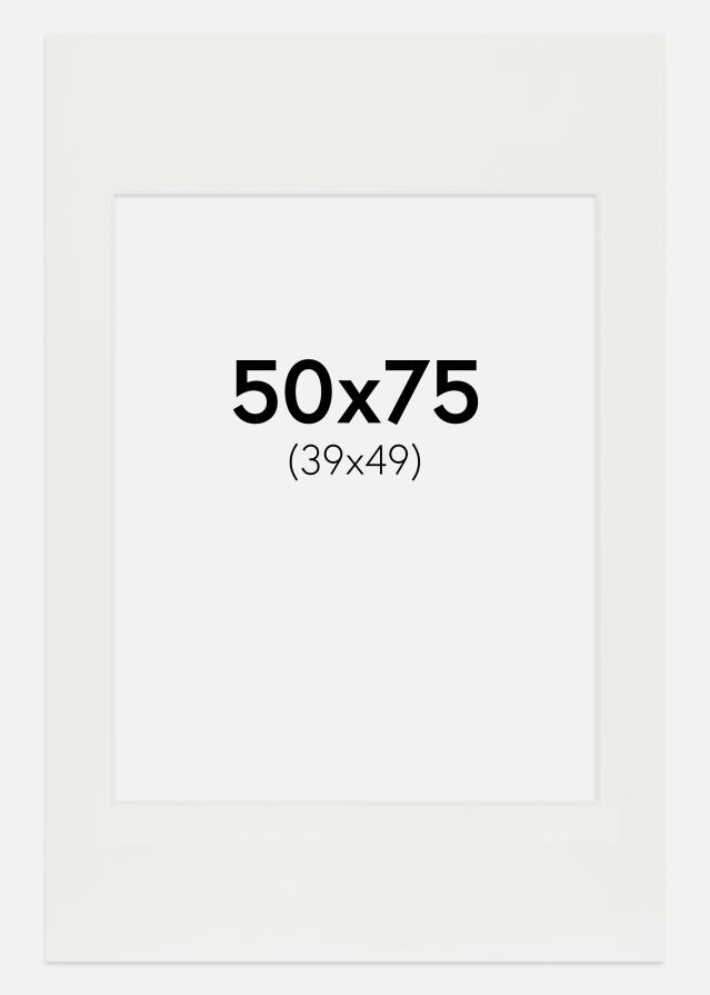 Pasparta Bílá 3 mm Bílý stred 50x75 cm (39x49)