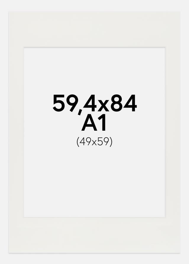 Pasparta Bílá 3 mm Bílý stred 59,4x84 cm (49x59)