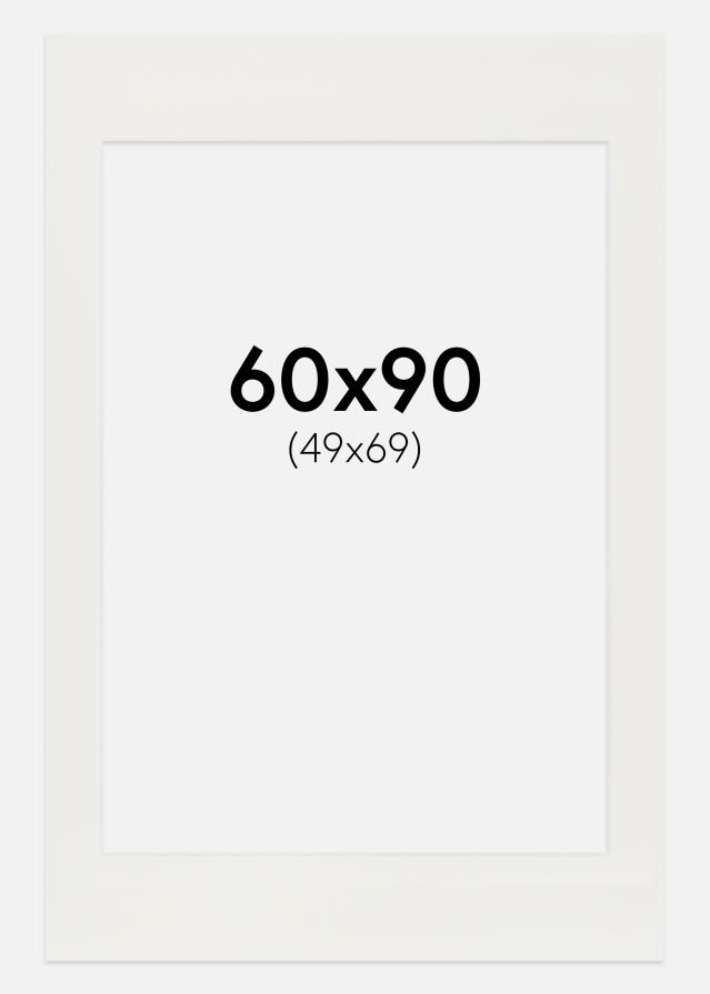 Pasparta Bílá 3 mm Bílý stred 60x90 cm (49x69)