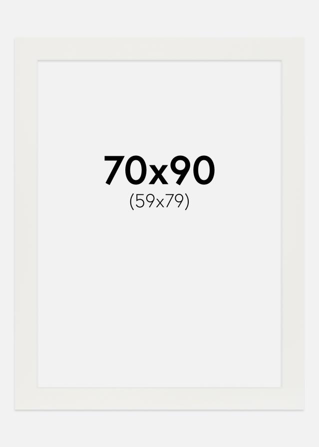 Pasparta Bílá 3 mm Bílý stred 70x90 cm (59x79)