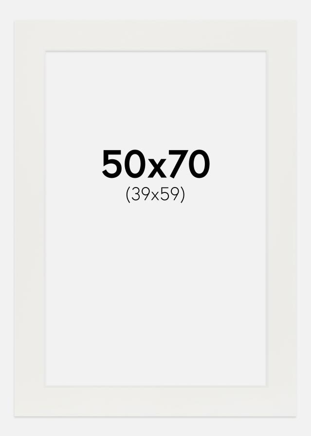 Pasparta Bílá 3 mm Bílý stred 50x70 cm (39x59)