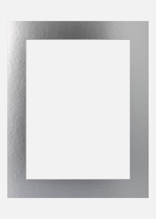 Paspartu Silver Metal (Bílé Jádro) 40x50 cm (28,7x41 - A3)