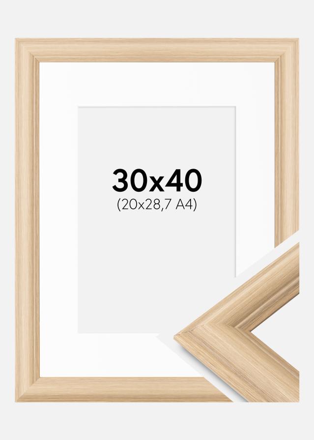 Rám Västkusten Dub 30x40 cm - Pasparta Bílá 21x29,7 cm (A4)